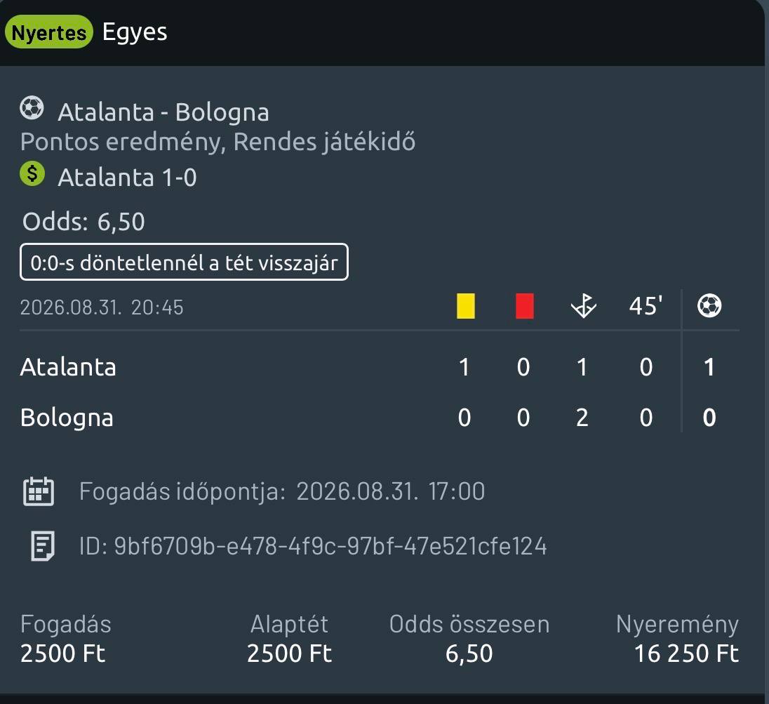 Tipp Visszajelzés