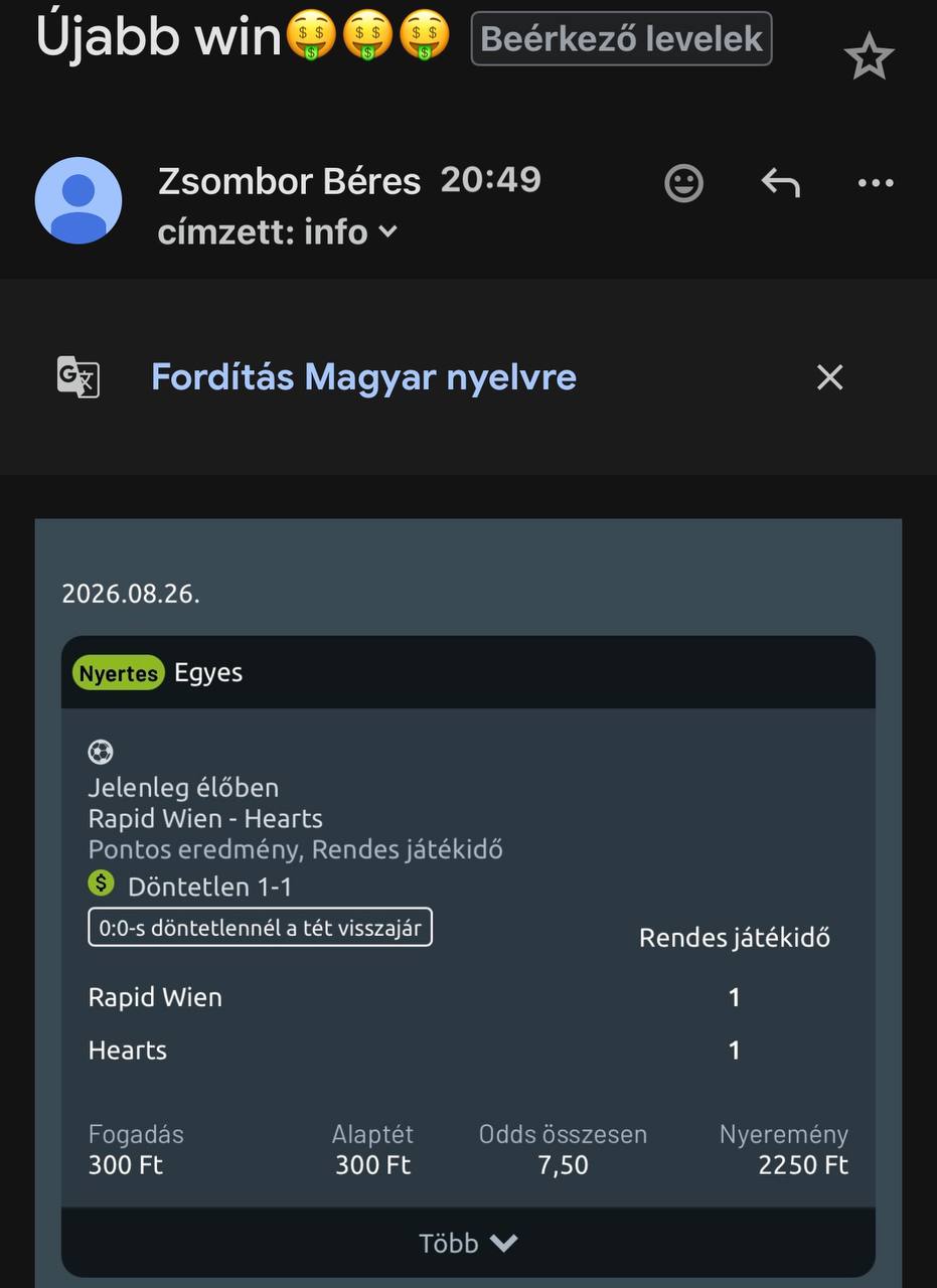 Tipp Visszajelzés