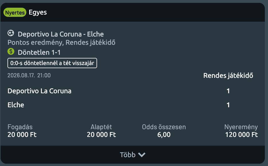 Tipp Visszajelzés
