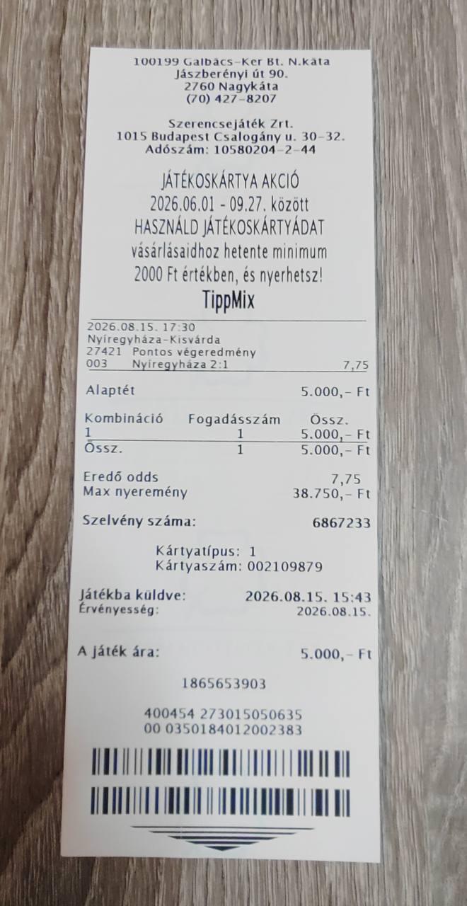 Tipp Visszajelzés