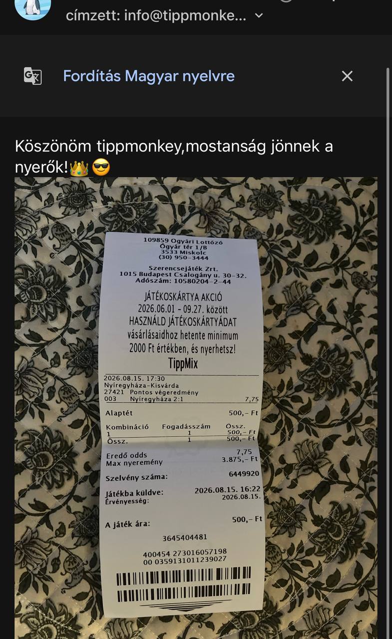 Tipp Visszajelzés