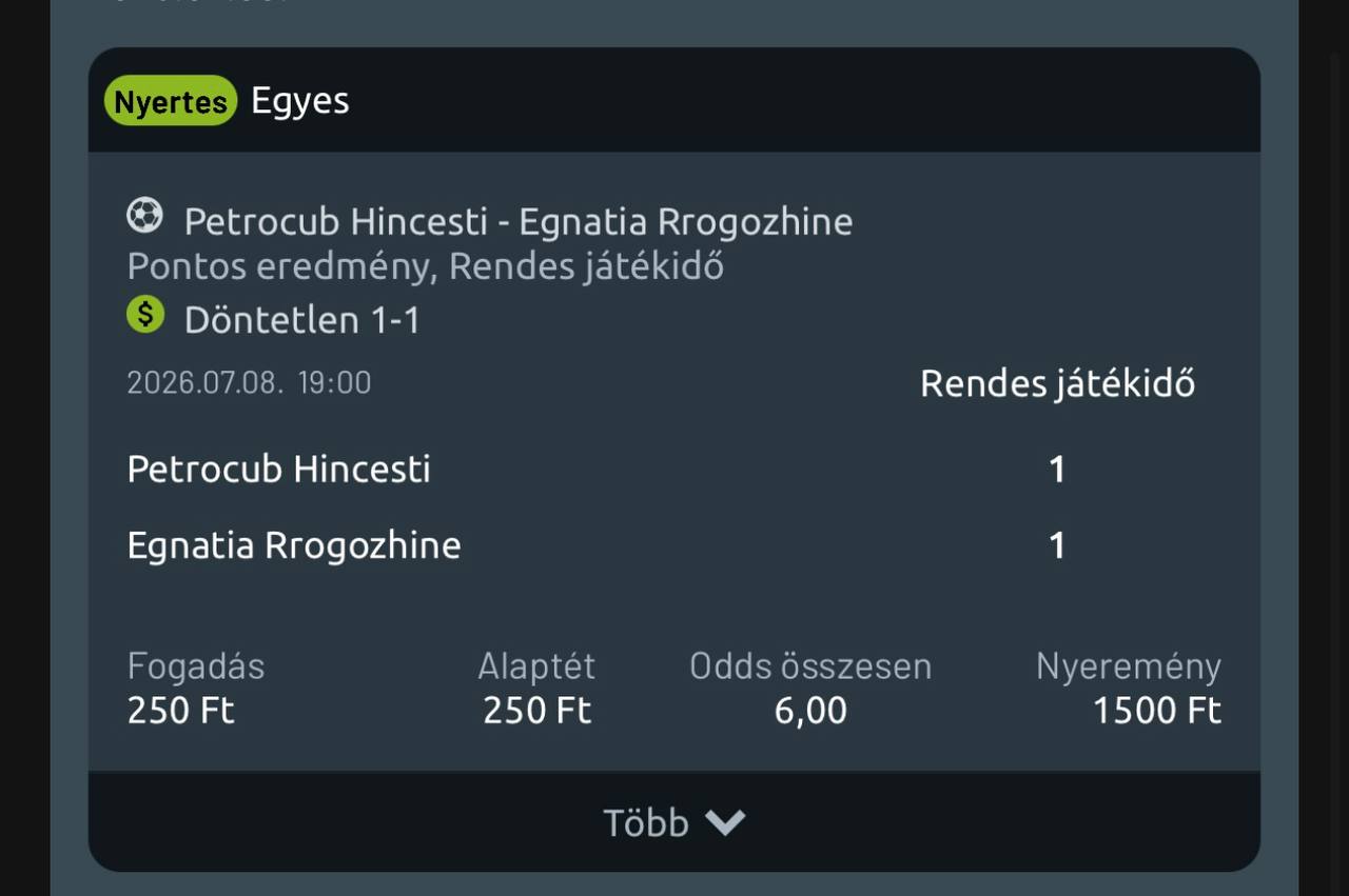 Tipp Visszajelzés