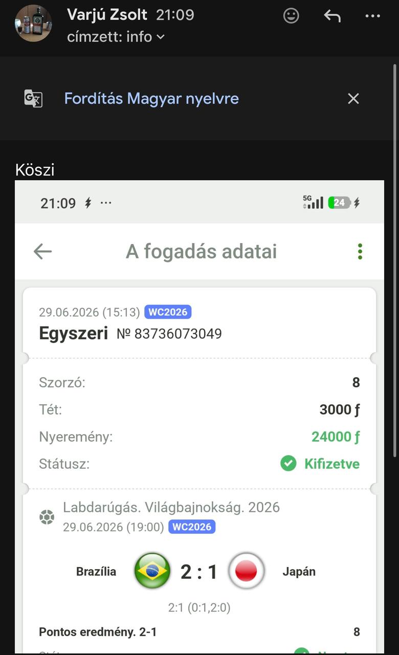Tipp Visszajelzés
