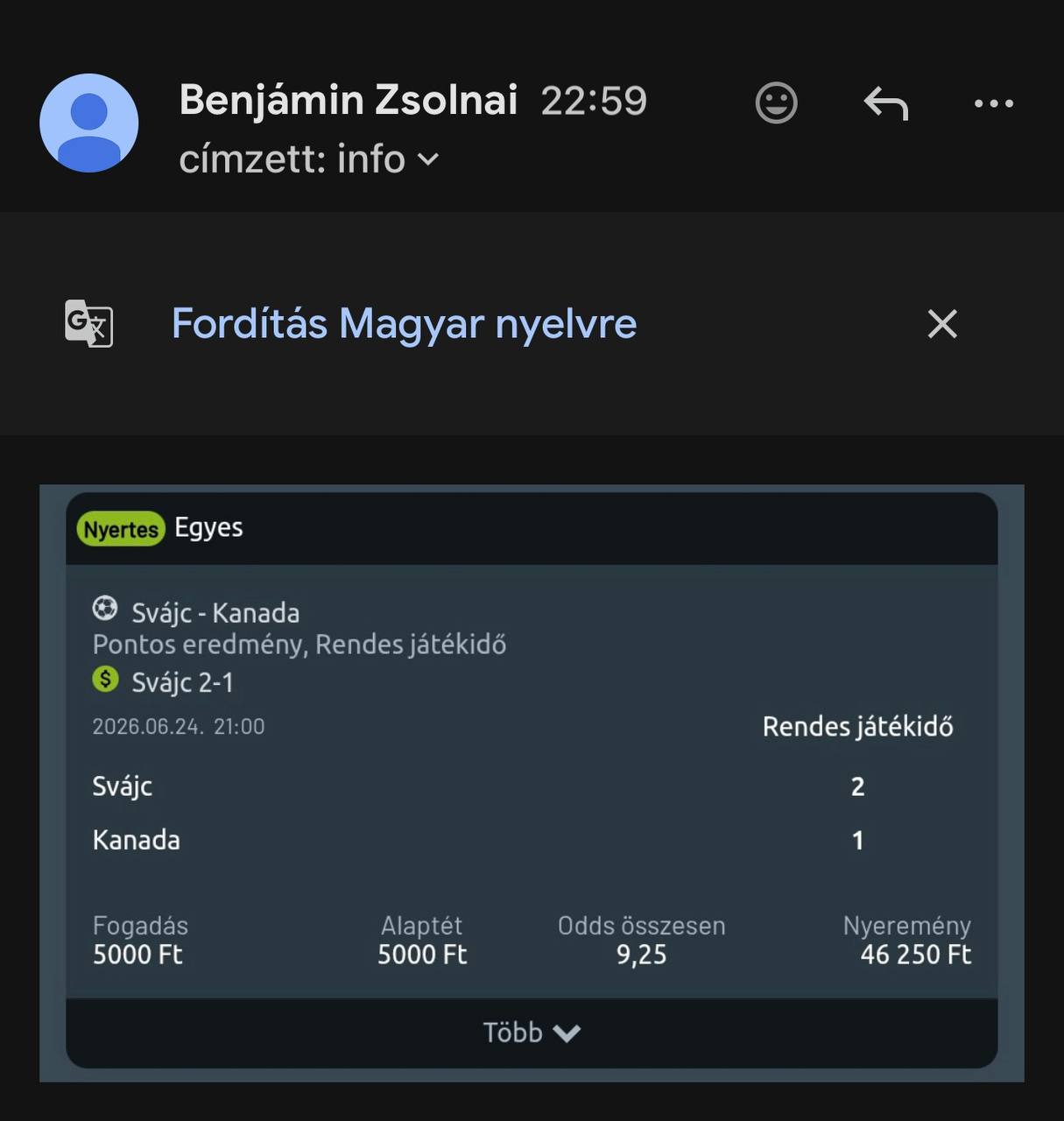 Tipp Visszajelzés