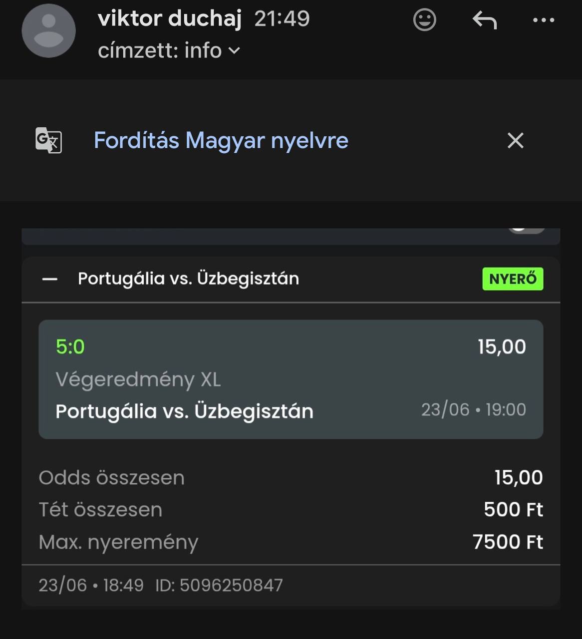 Tipp Visszajelzés