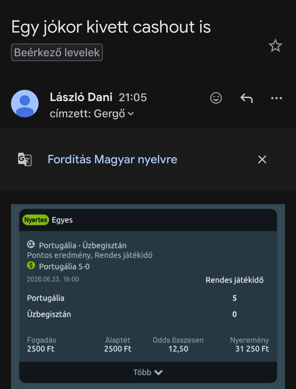 Tipp Visszajelzés