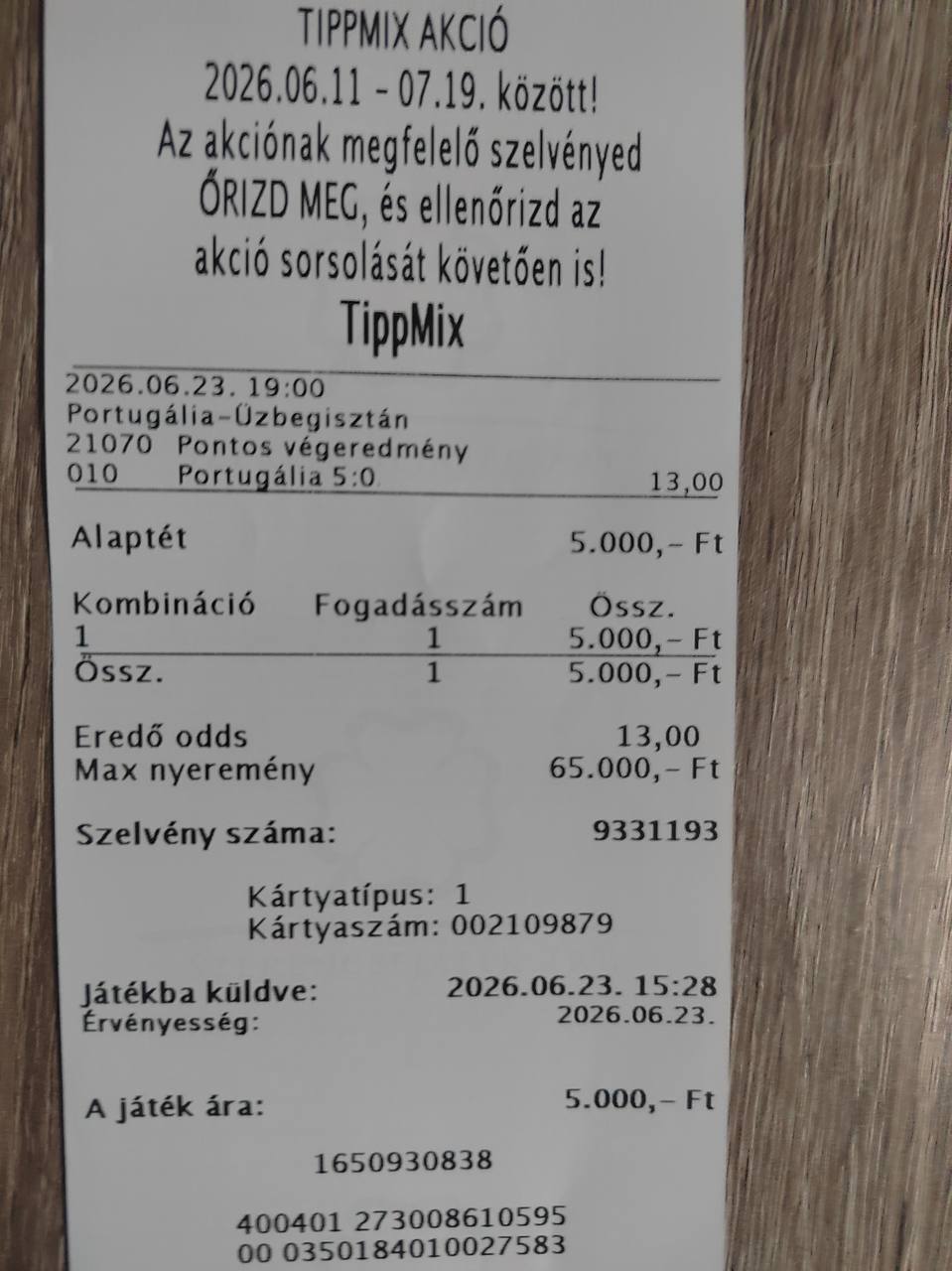 Tipp Visszajelzés