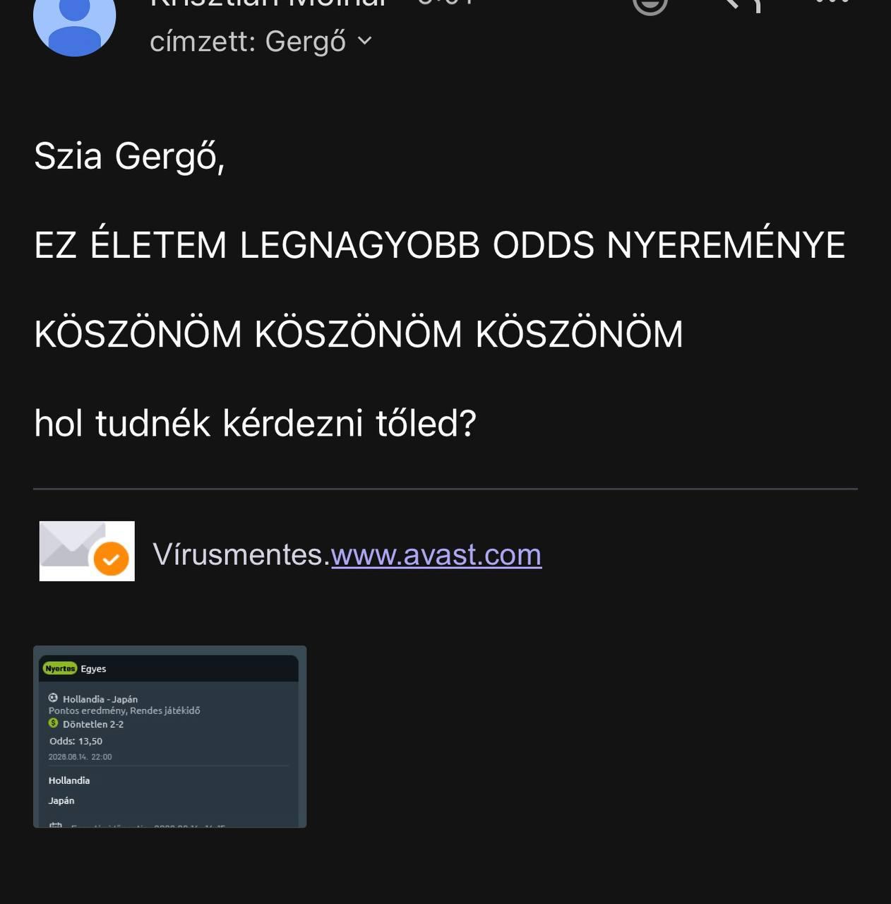 Tipp Visszajelzés
