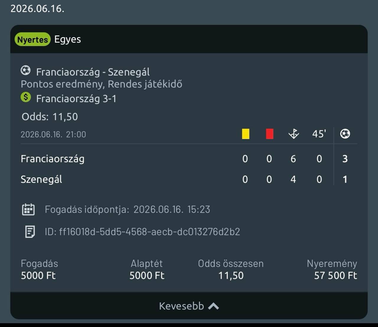 Tipp Visszajelzés