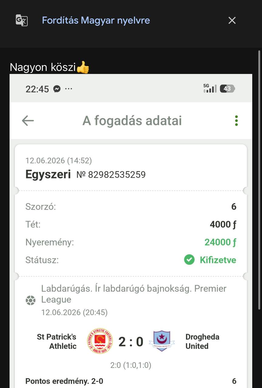 Tipp Visszajelzés
