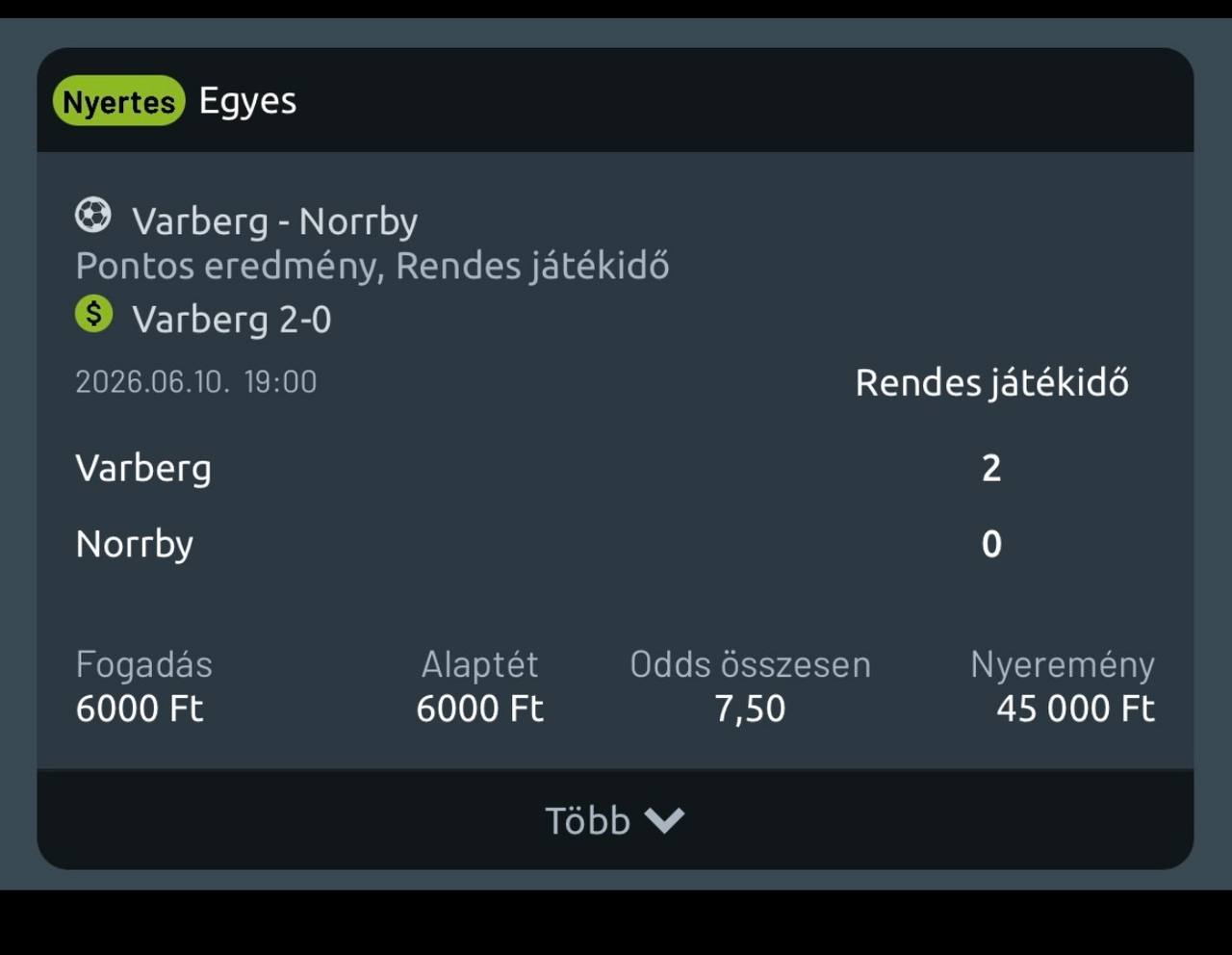 Tipp Visszajelzés